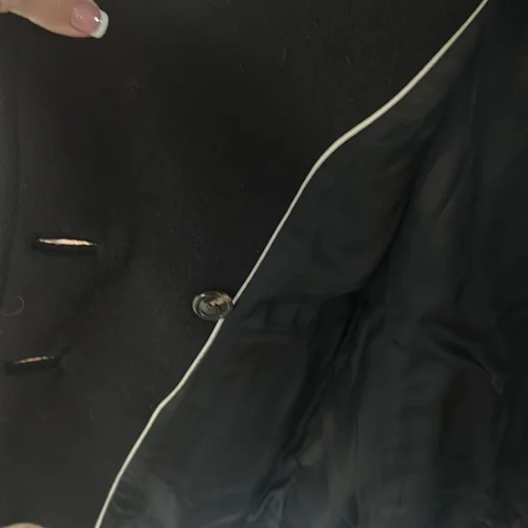 Banana republic short, black, pea coat, double breasted size small like new - Picture 3 of 6
